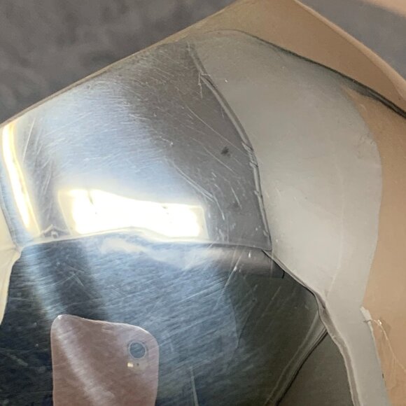 Bisjoux | Globe Dome Brass Handcrafted Bold Big Cuff Bracelet in Silver - Picture 4 of 4